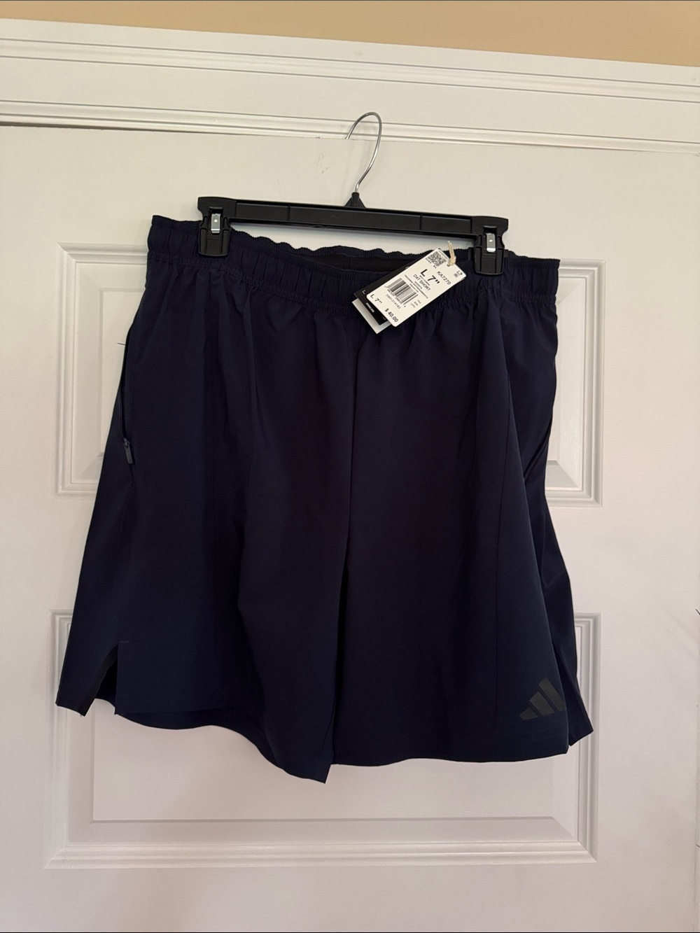 New w/Tags adidas Men L Navy Blue Athletic Shorts with Logo